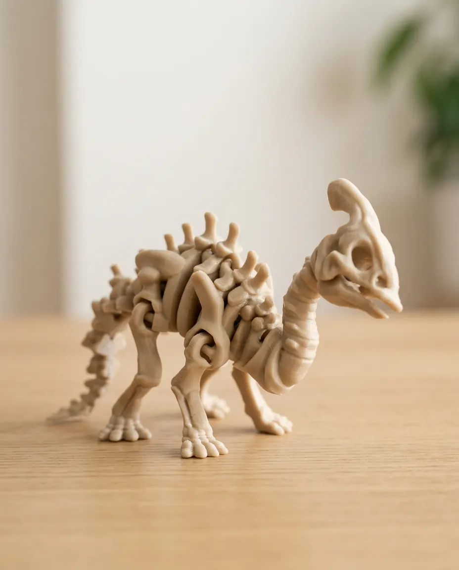 Esqueleto articulado de Parasaurolophus